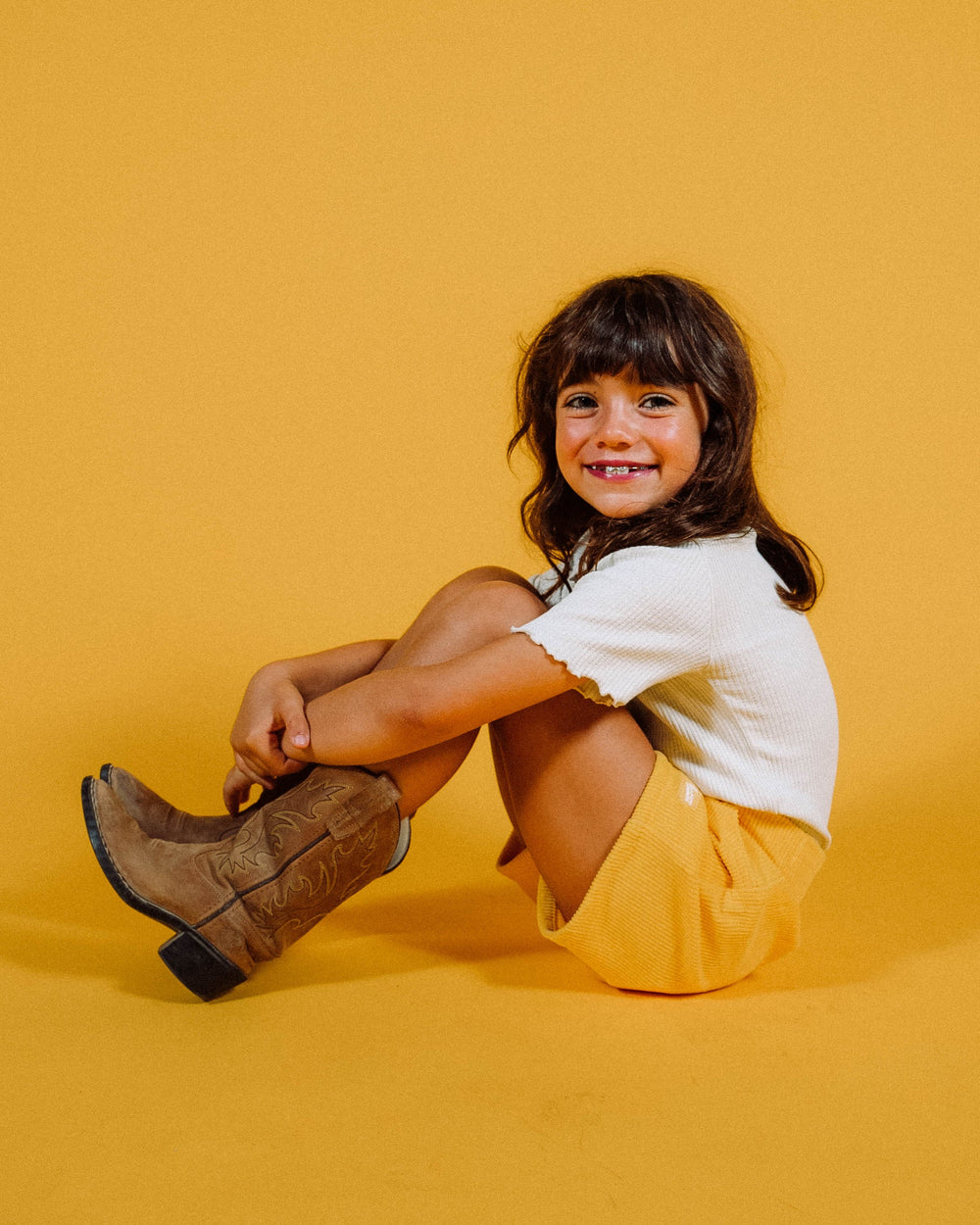 Pantalón corto para niños (amarillo)