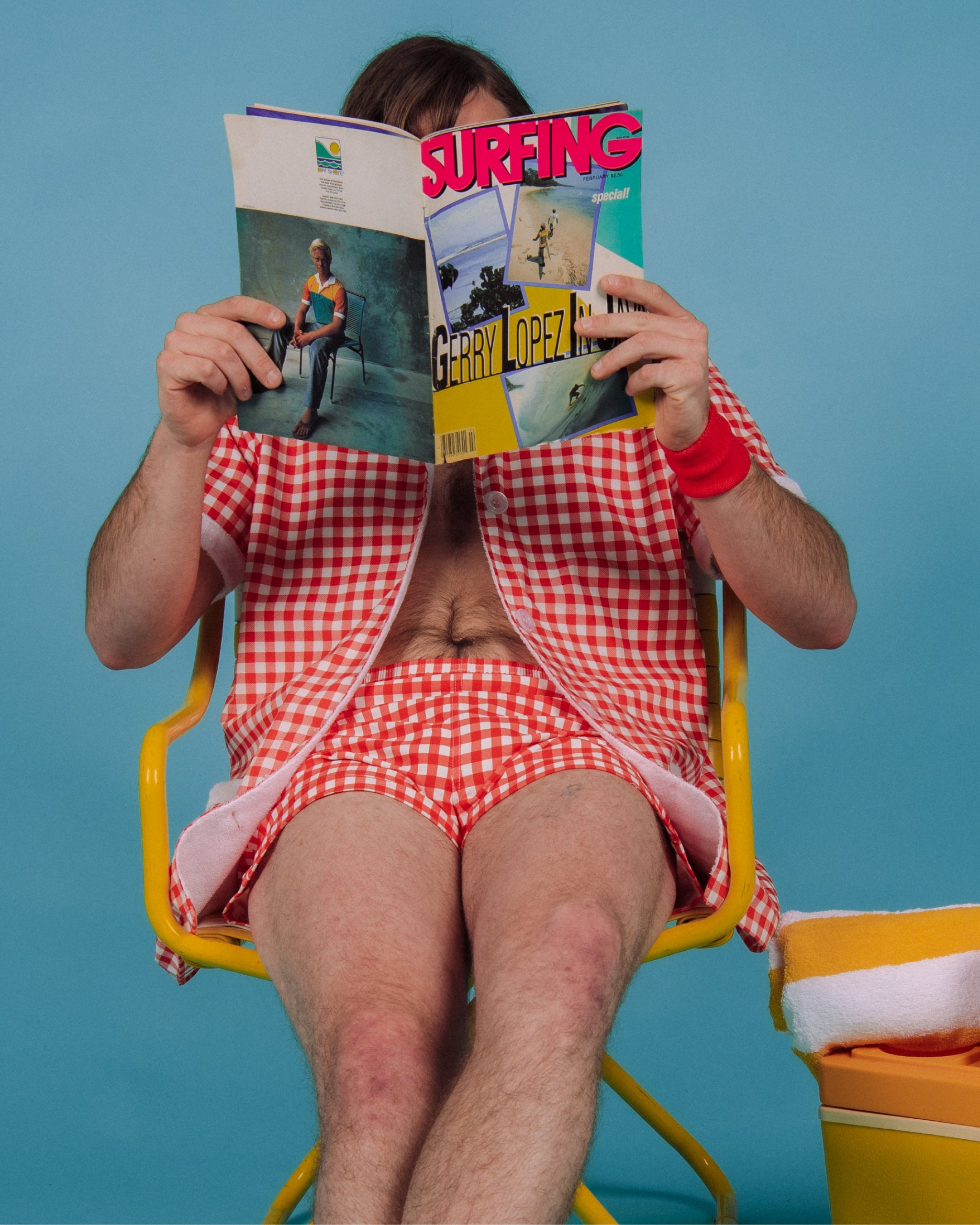 Gingham Cabana Shirt (Red)