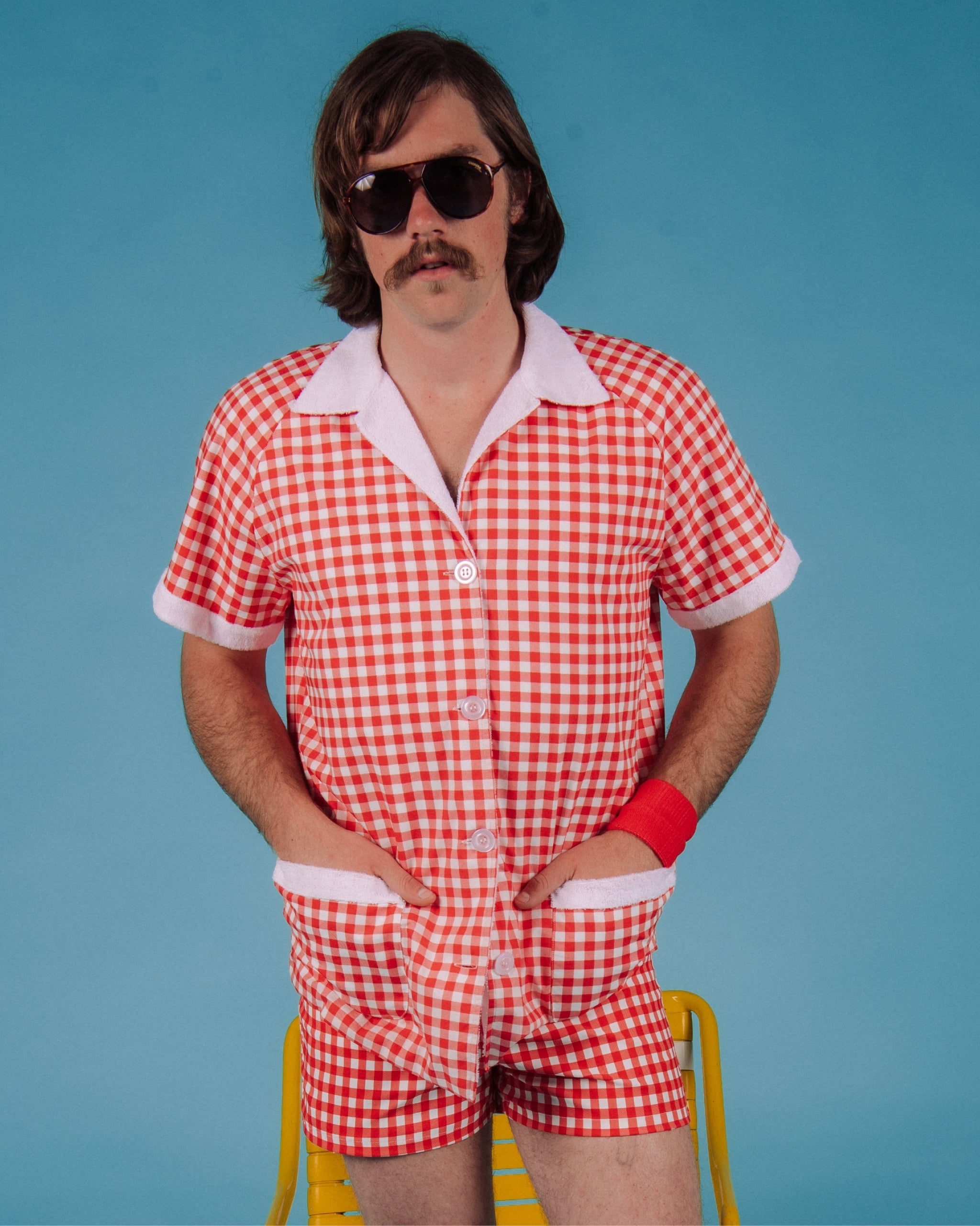 Gingham Cabana Trunk (Red)