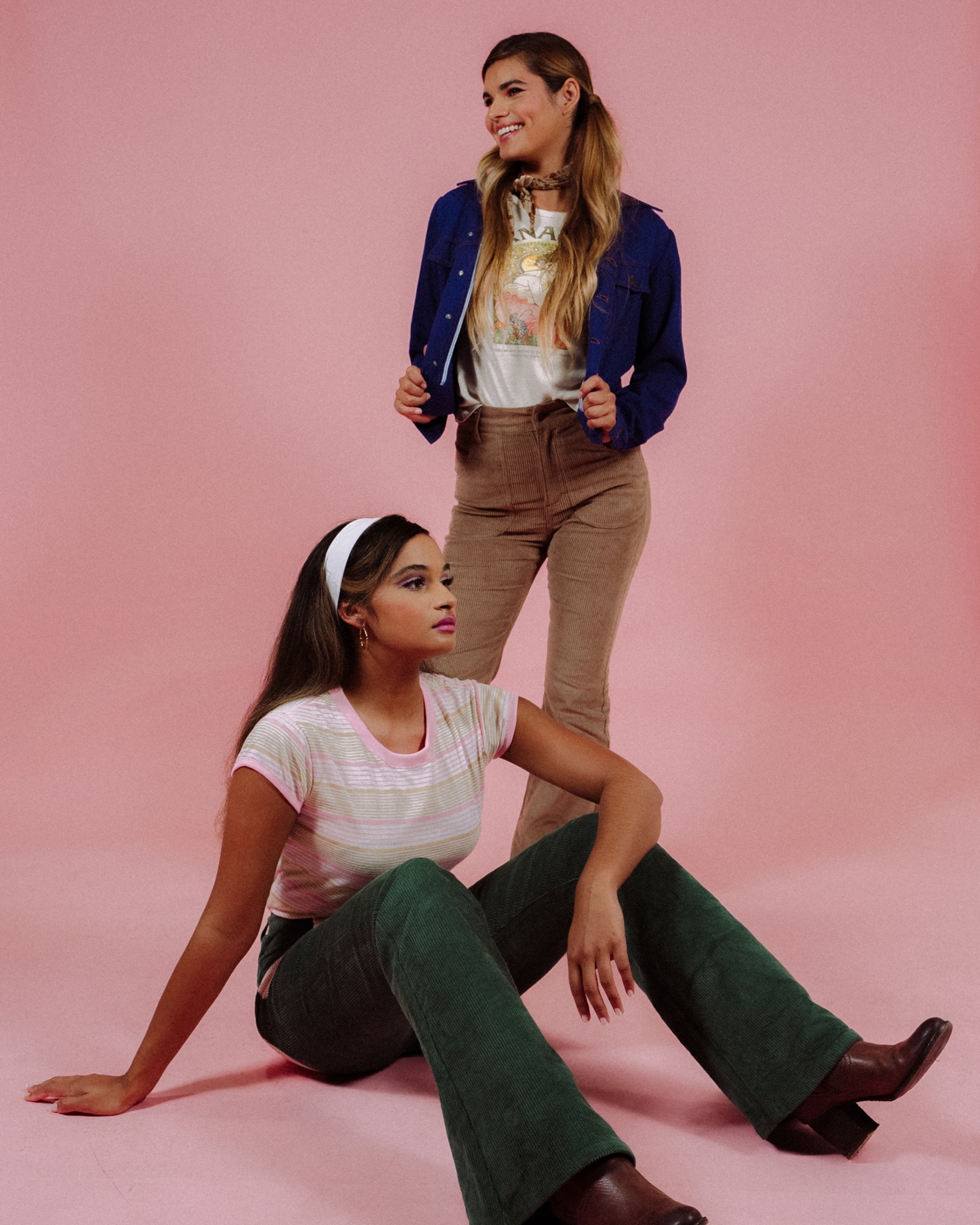 Pantalón de campana para mujer (marrón)