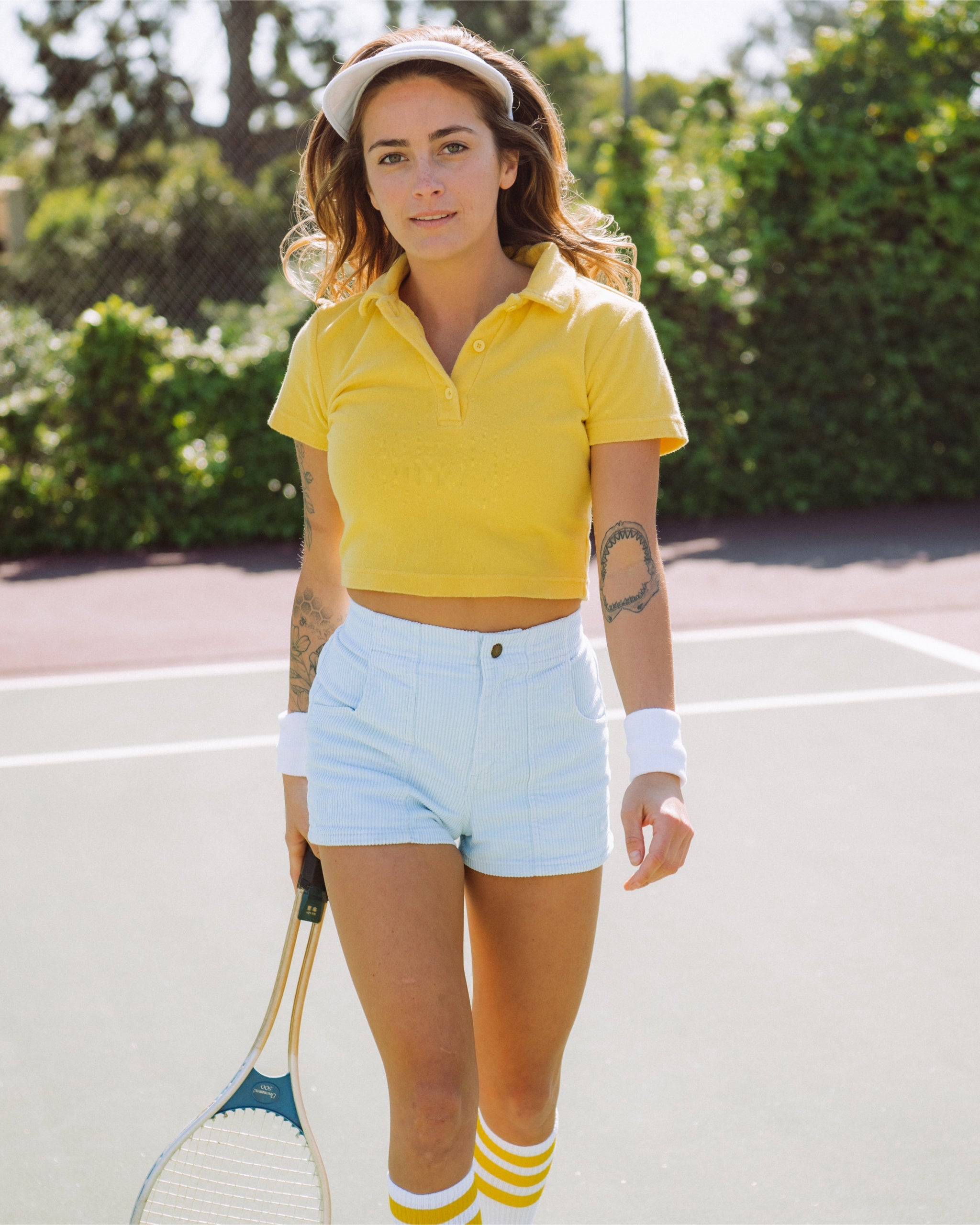 Polo de rizo para mujer (amarillo)