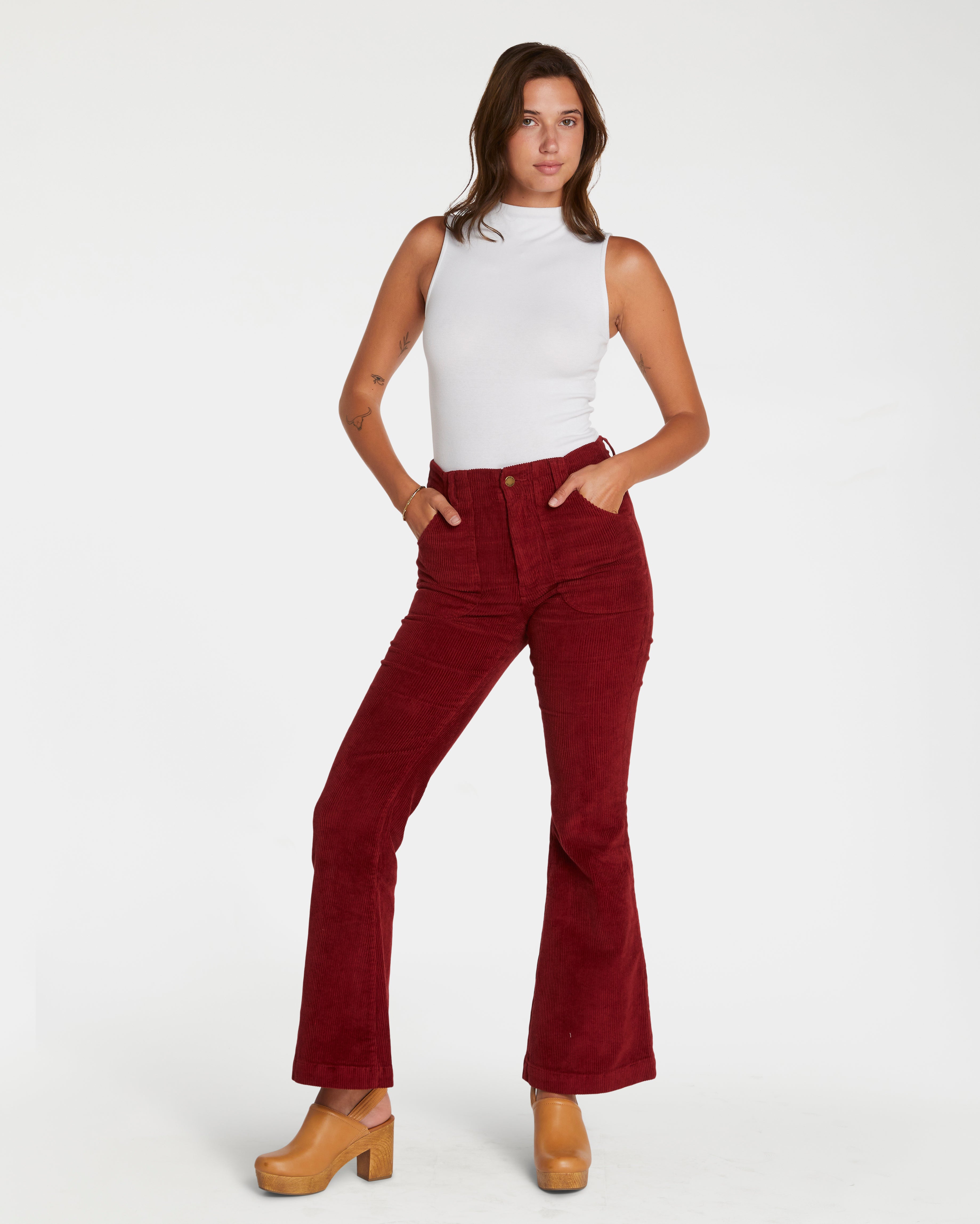 Women's Bell Bottom (Burgundy)