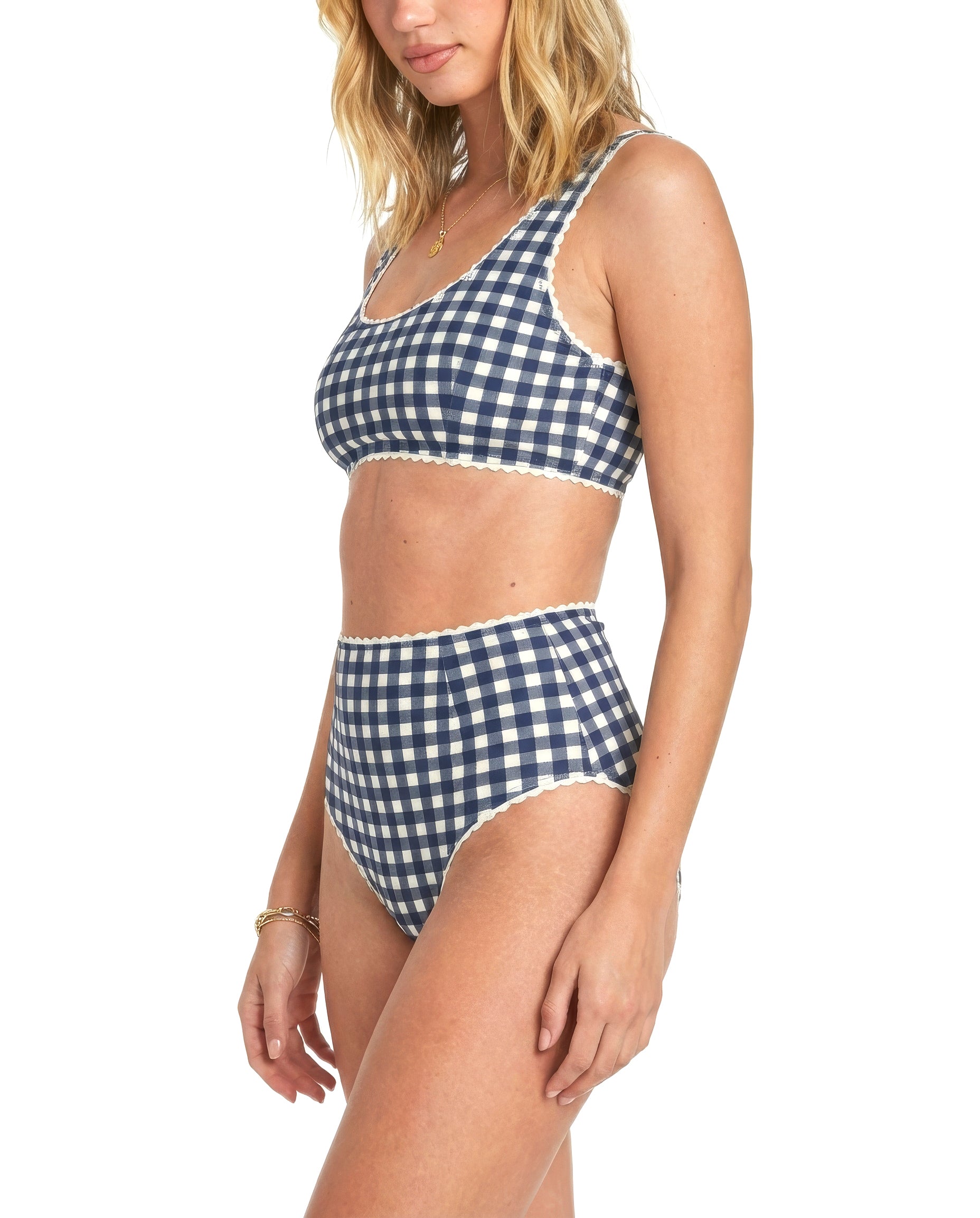 Bikini de cuadros vichy (azul marino)