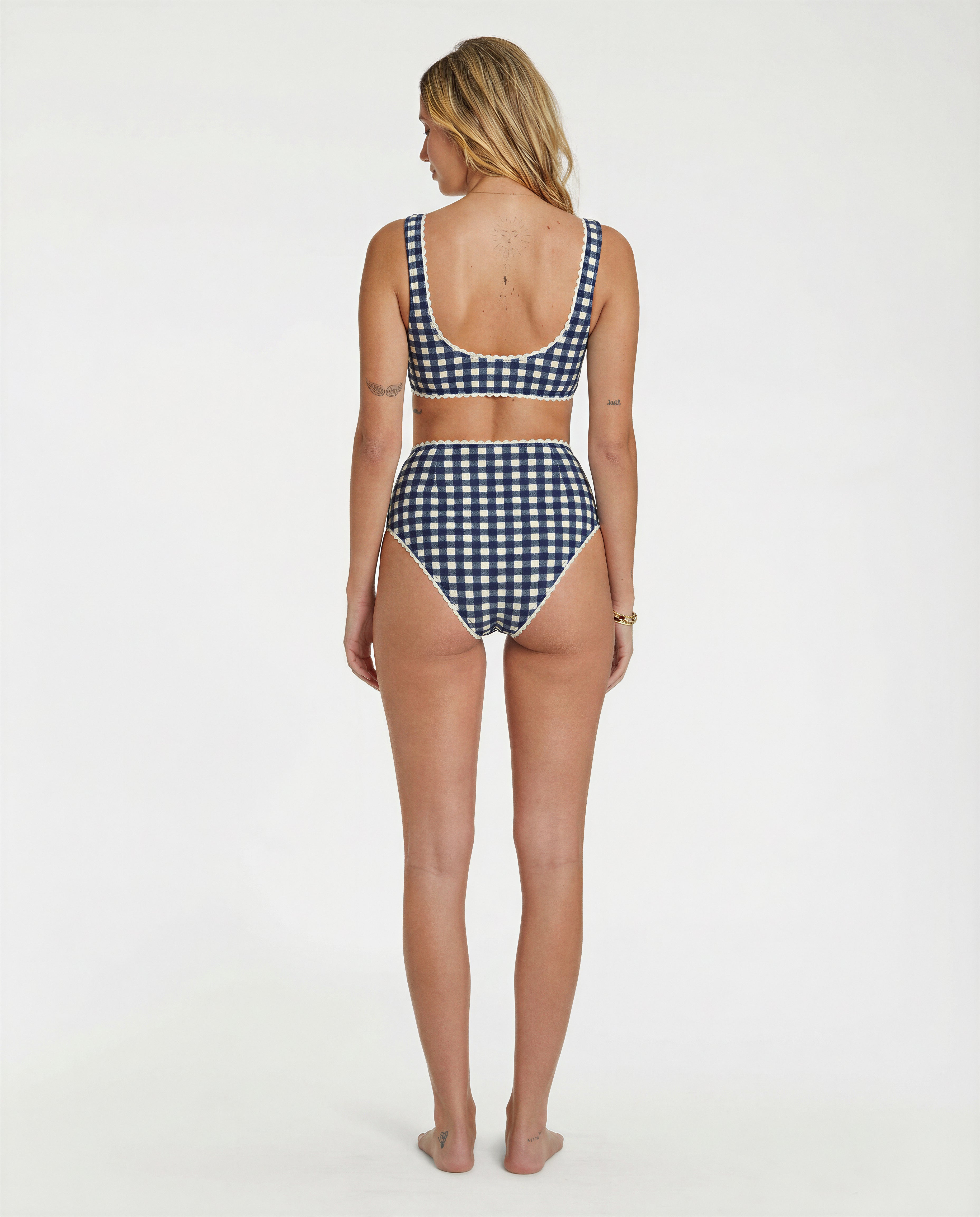 Bikini de cuadros vichy (azul marino)