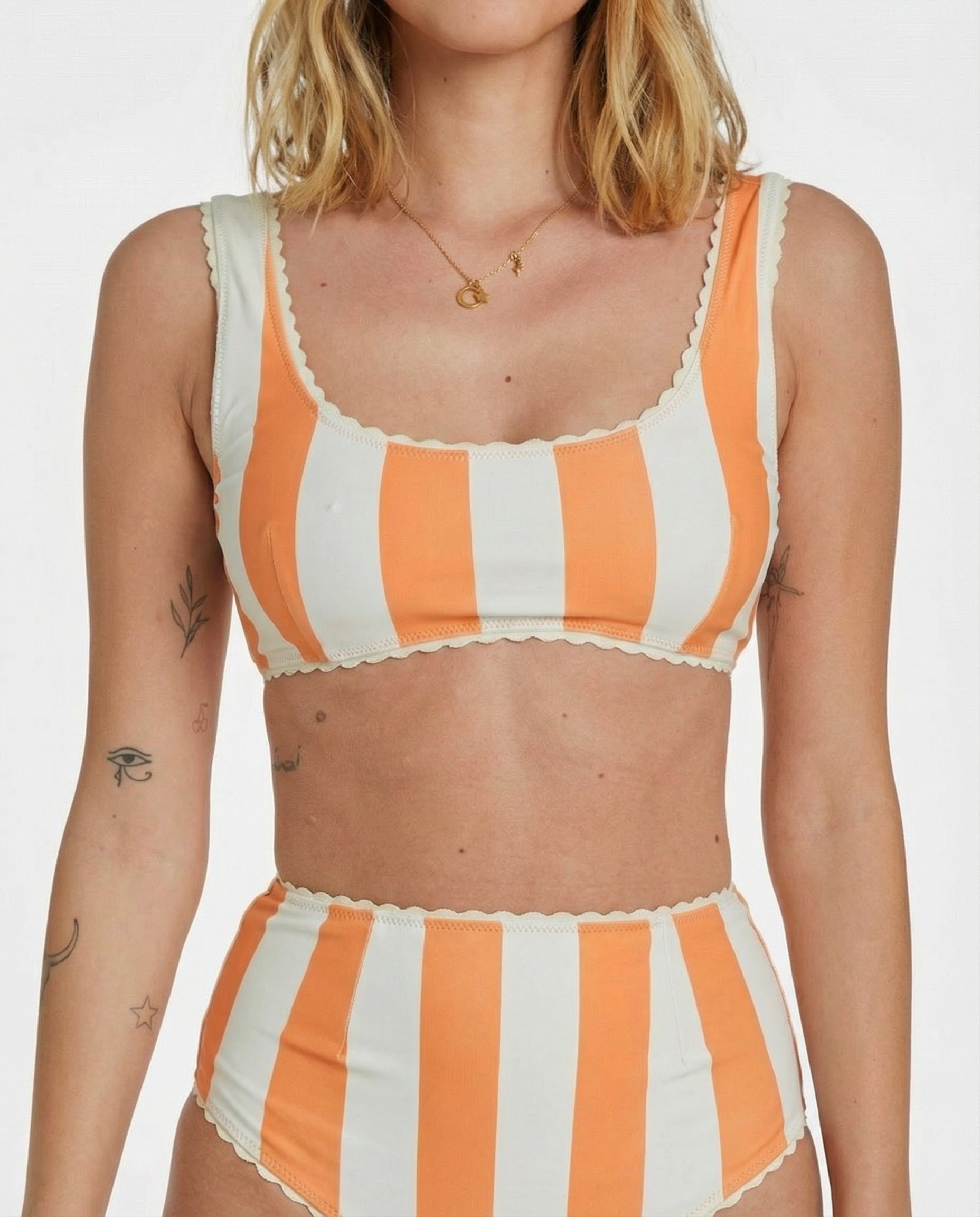 Bikini à rayures Cabana (Orange Poppy)