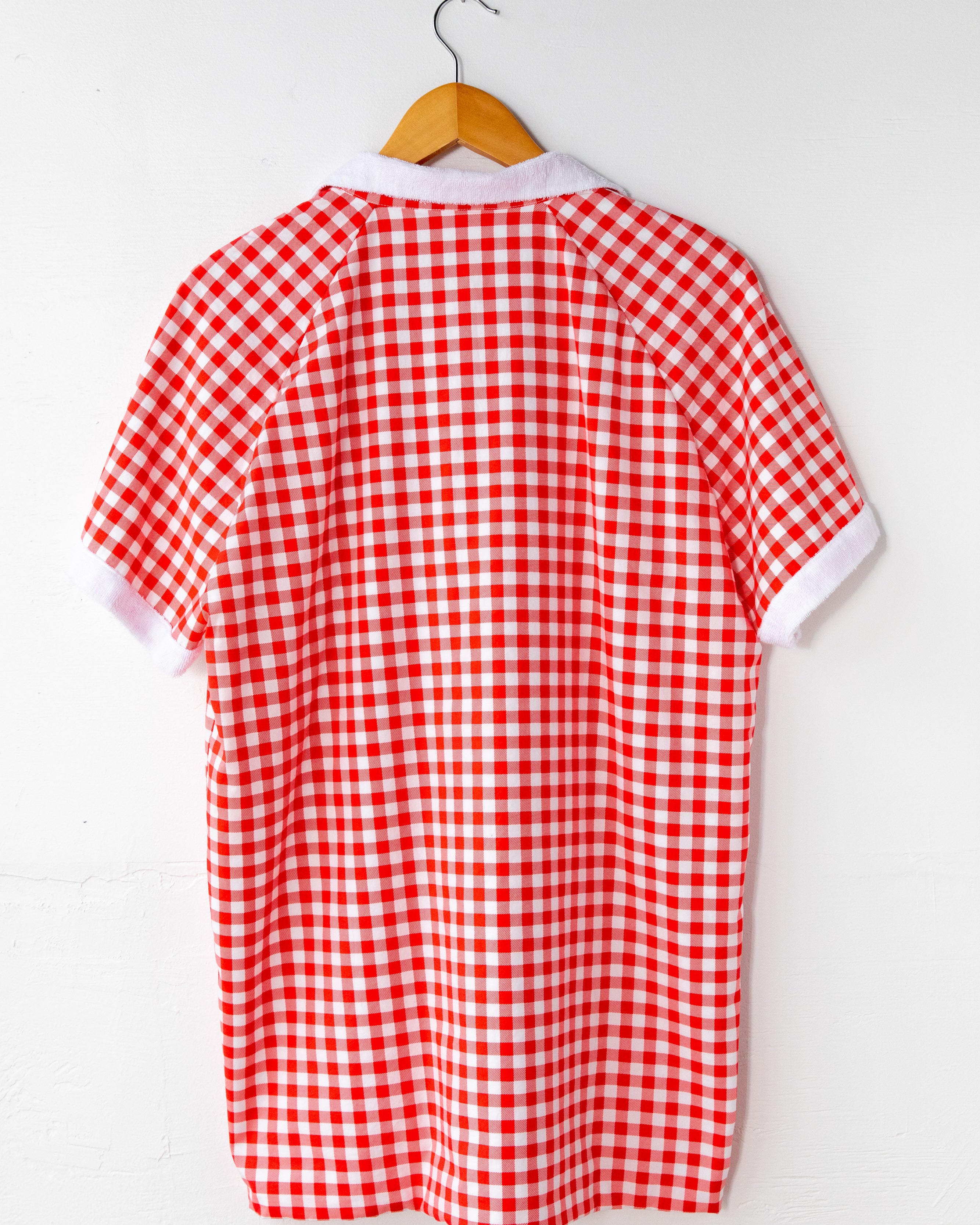 Gingham Cabana Shirt (Red)