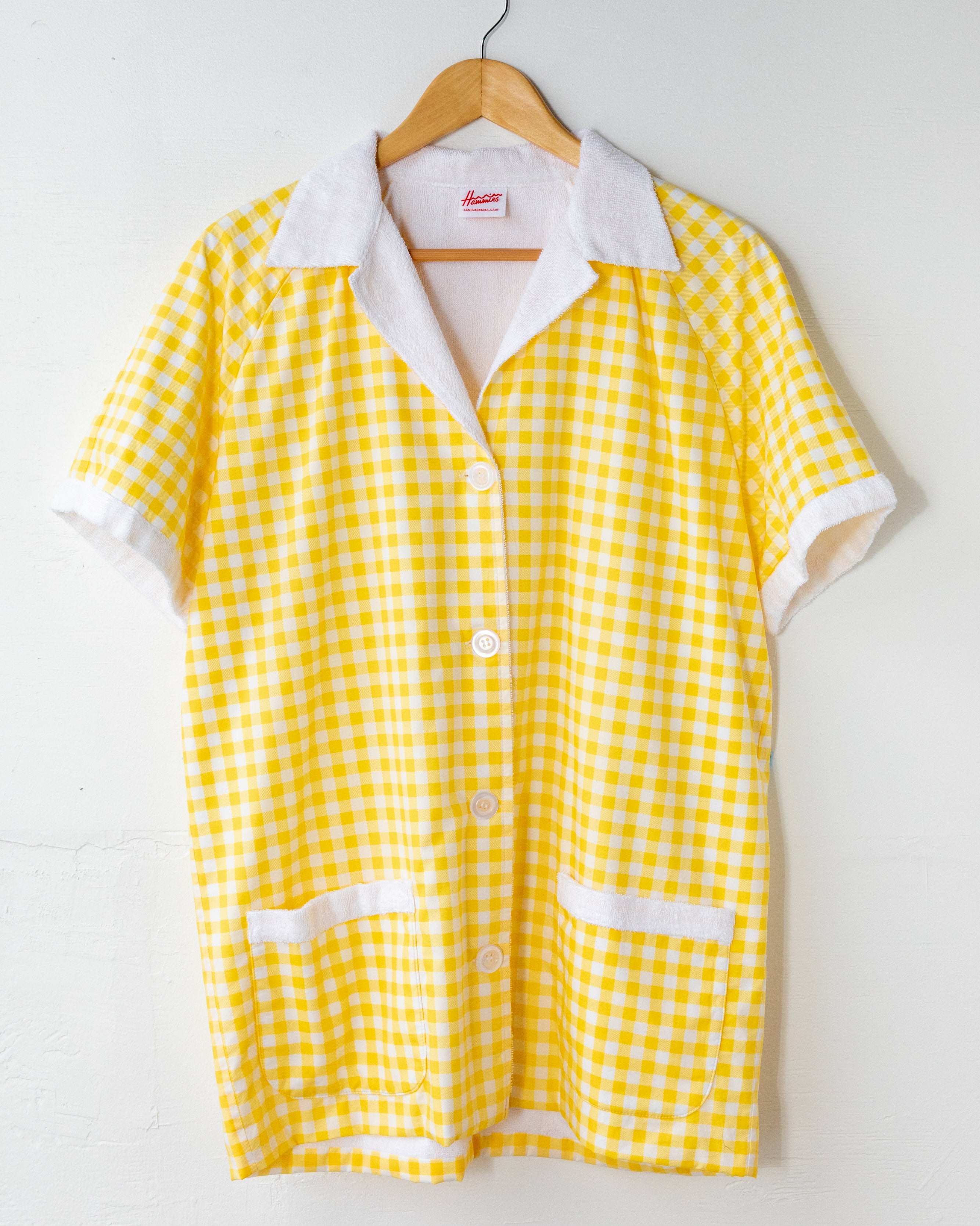 Gingham Cabana Shirt (Yellow)