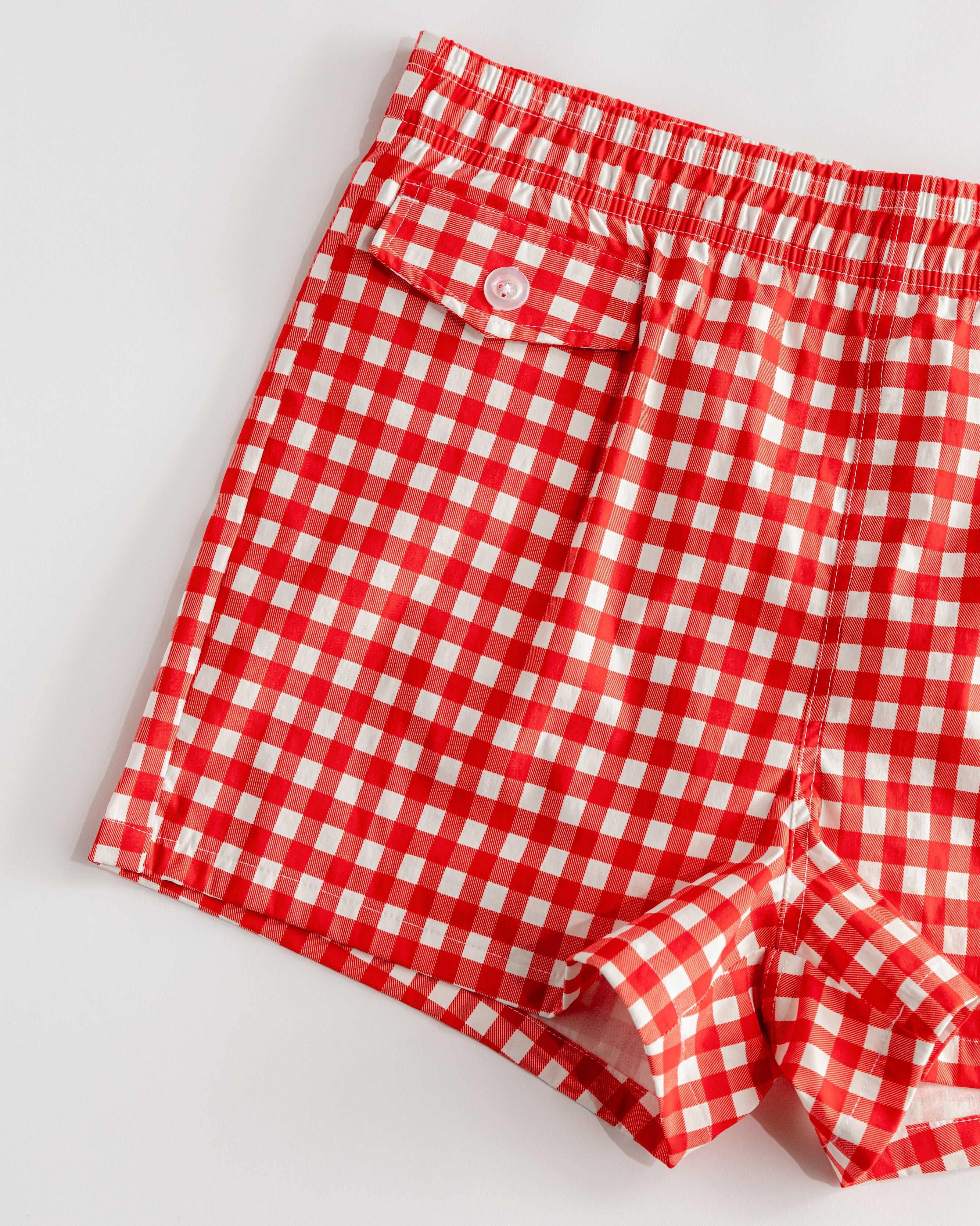 Gingham Cabana Trunk (Red)