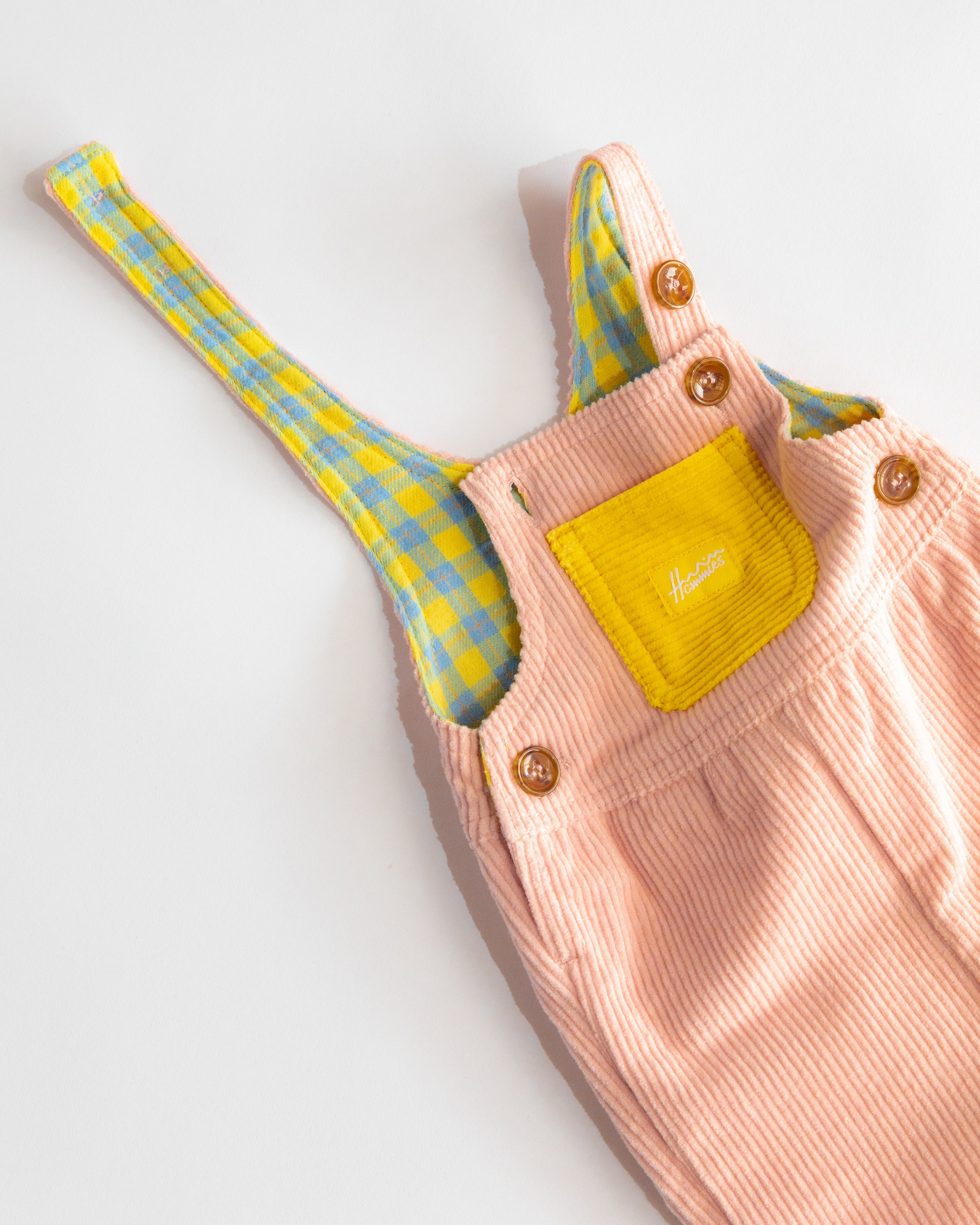 Mono para niños (rosa empolvado/amarillo)