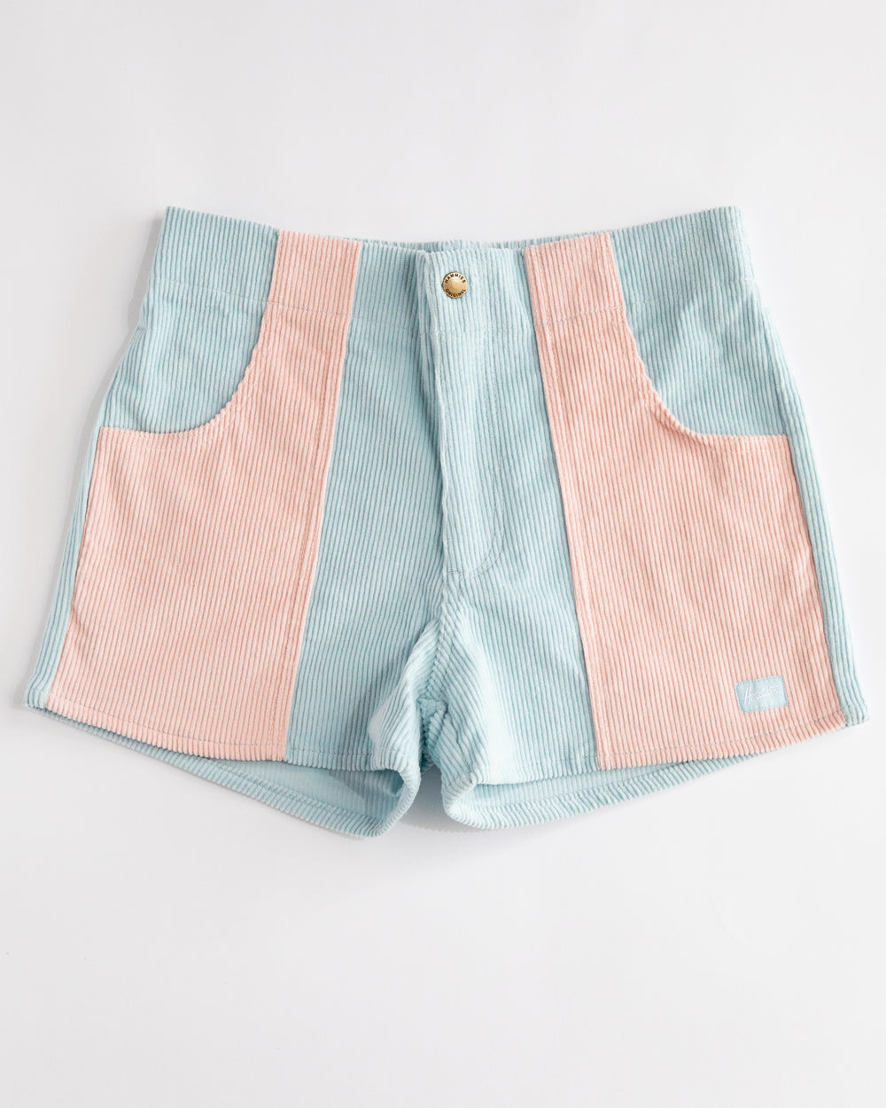 Pantalón corto para hombre (azul empolvado/rosa empolvado)