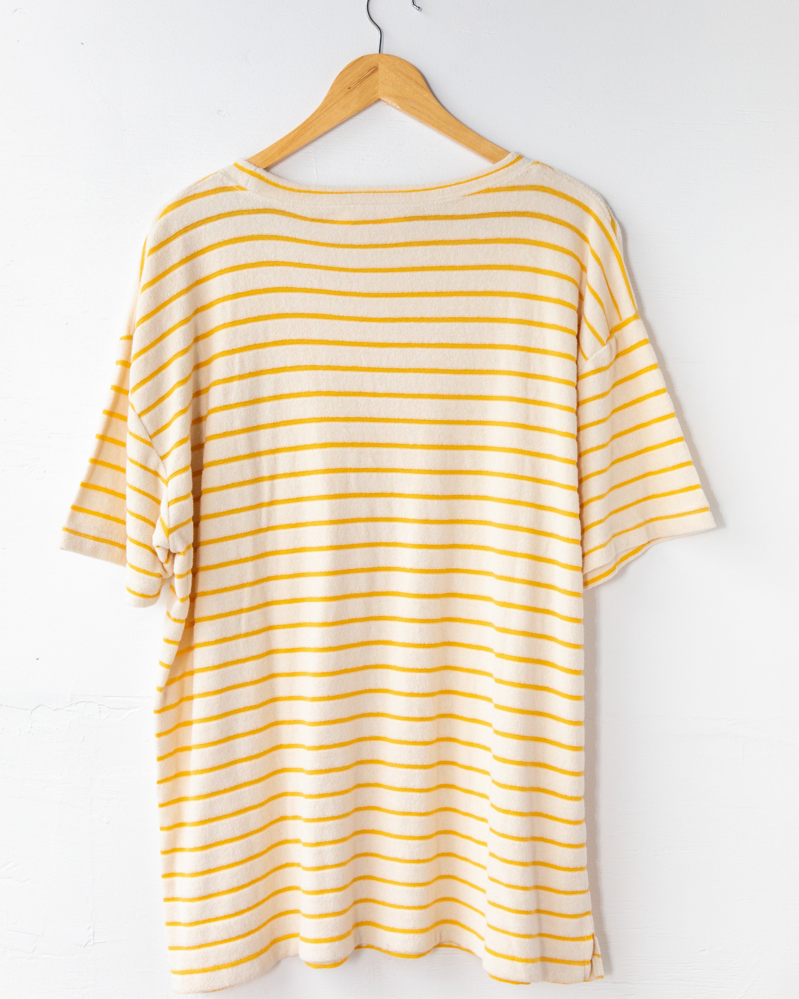 T-shirt en tissu éponge pour homme (crème/doré)