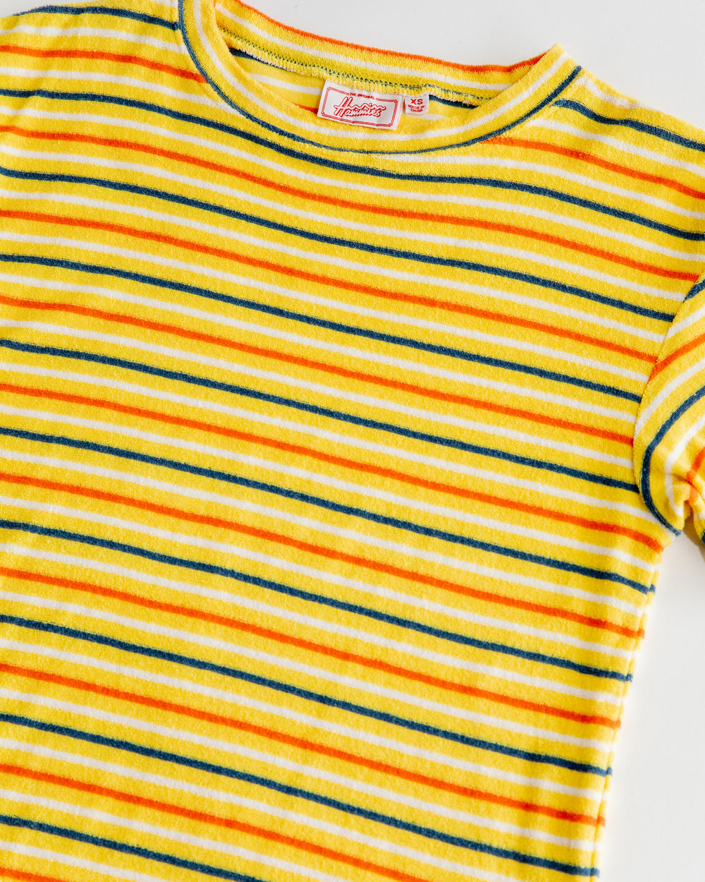 Camiseta de rizo para hombre (amarillo/azul marino/naranja)