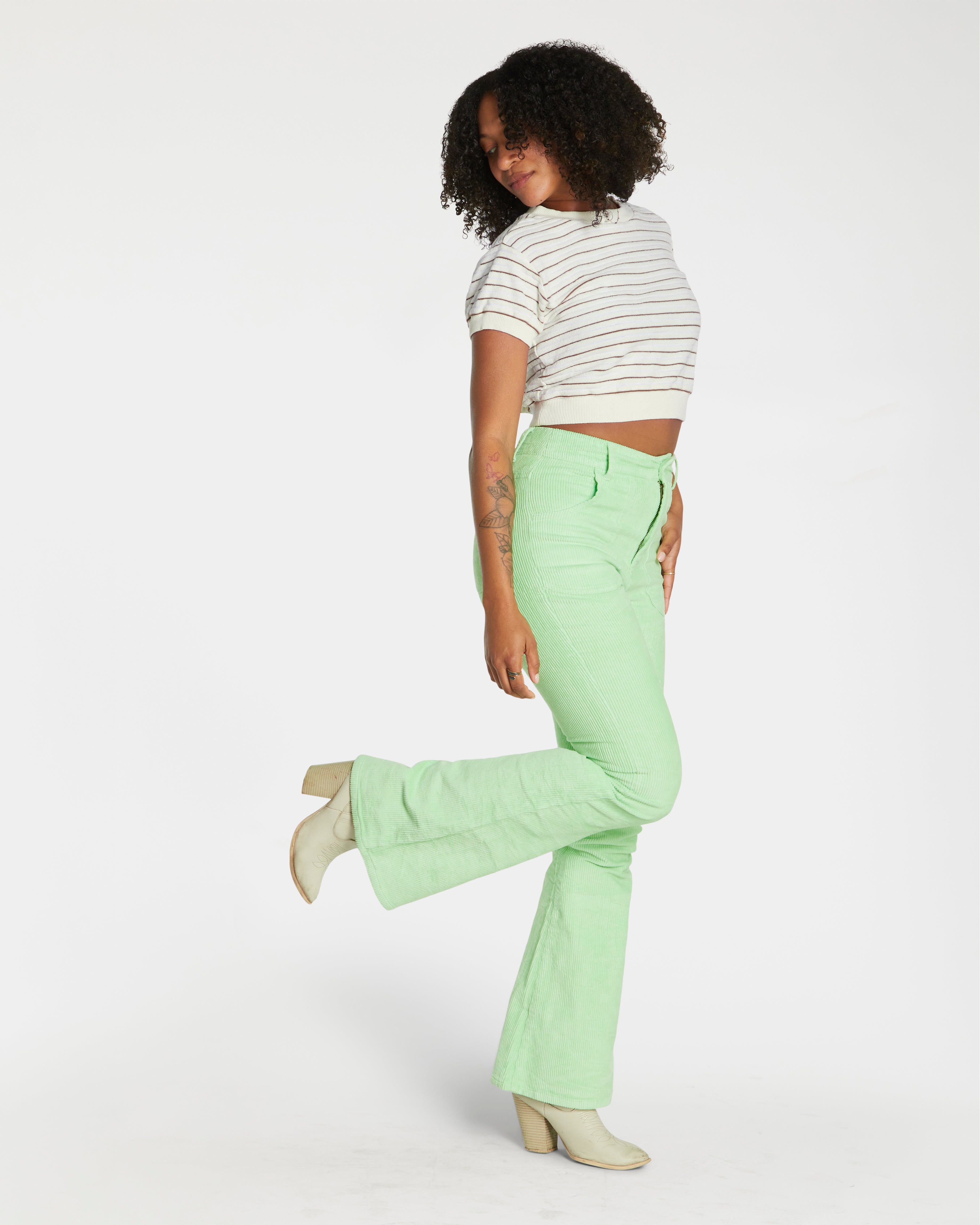 Women's Terry Tee (Cream/Brown)
