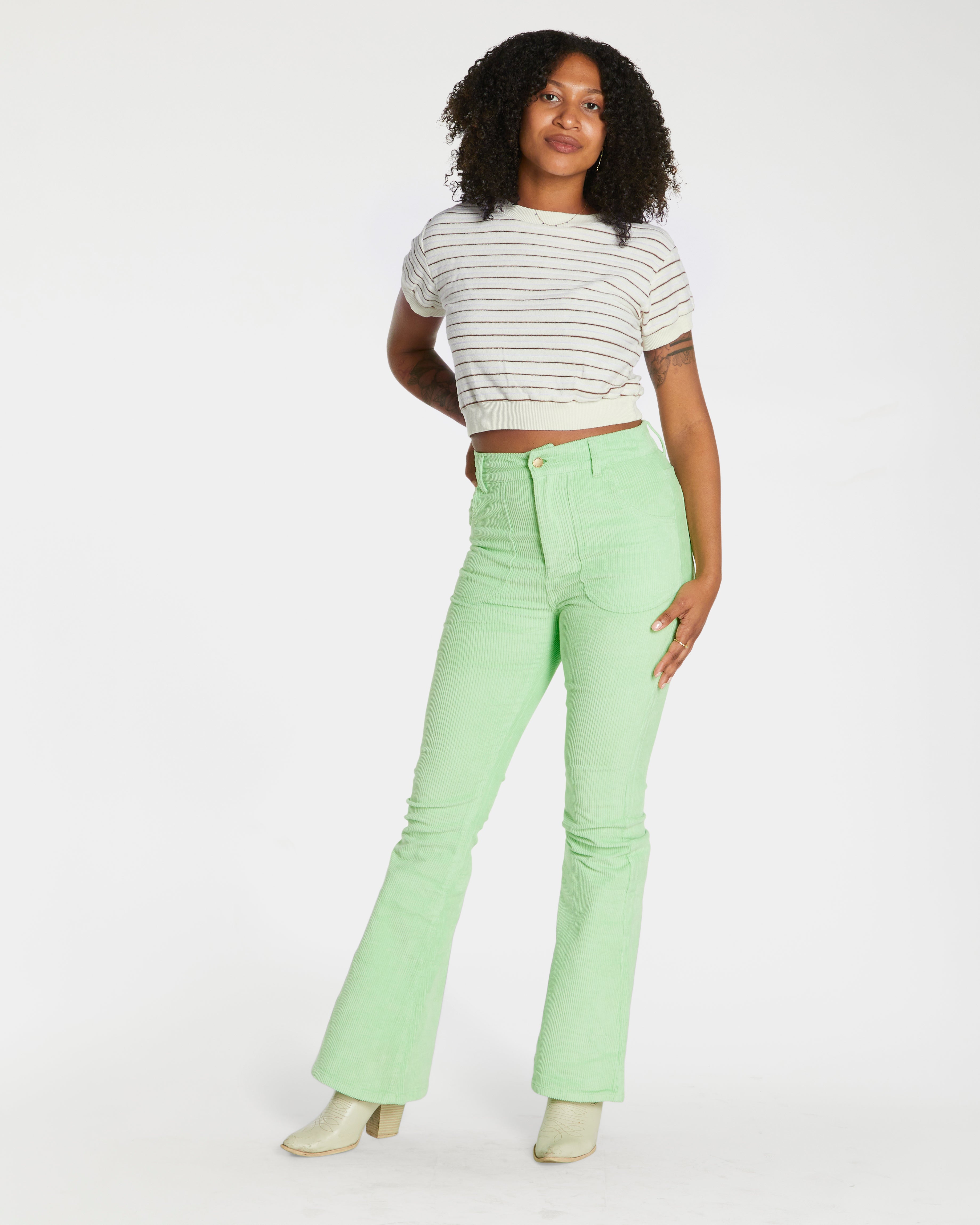 Women's Terry Tee (Cream/Brown)