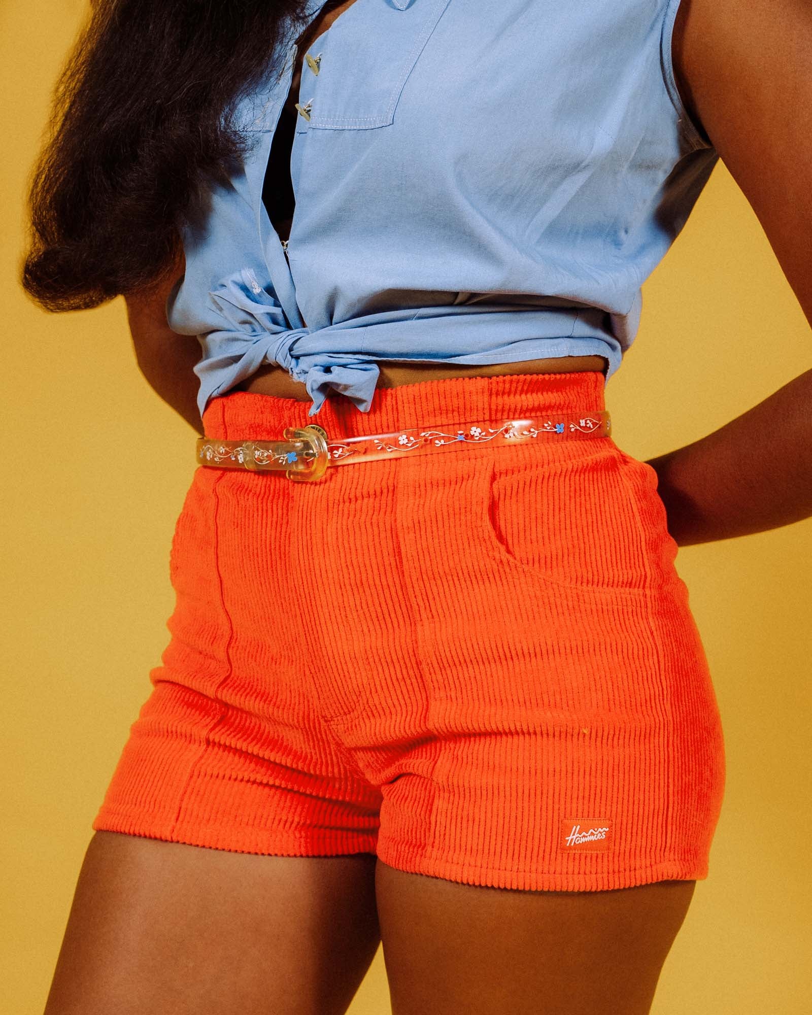 Womens best sale orange shorts