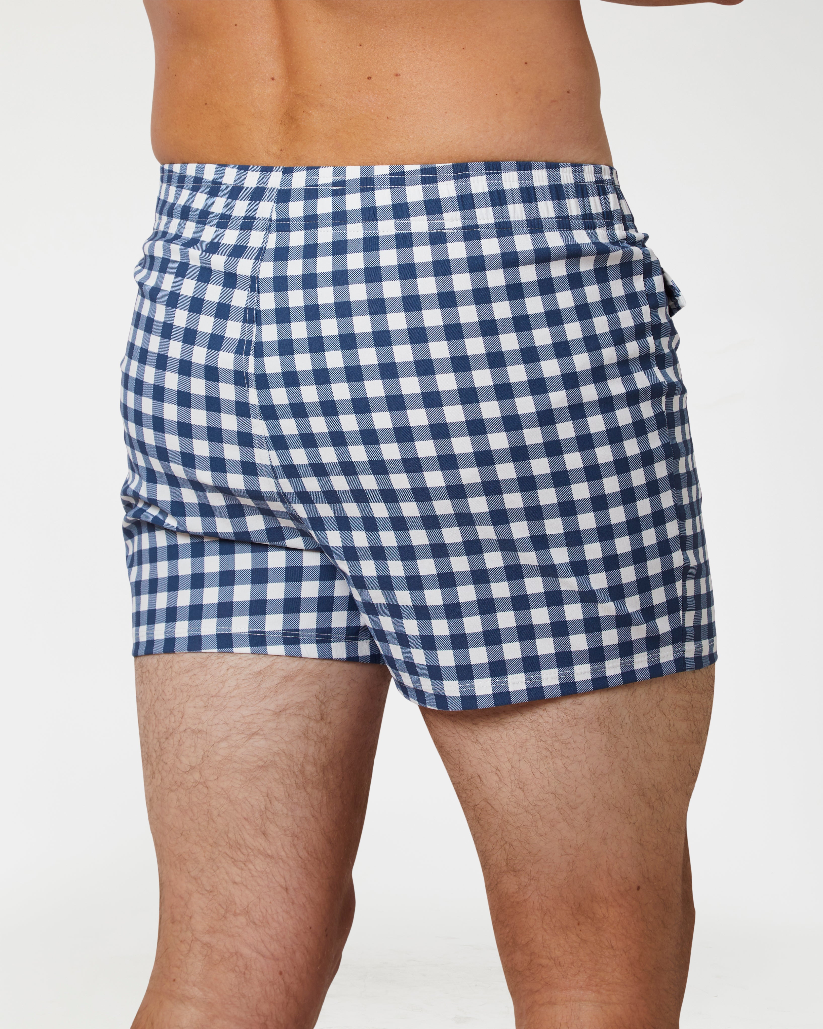 Gingham Cabana Trunk (Navy)