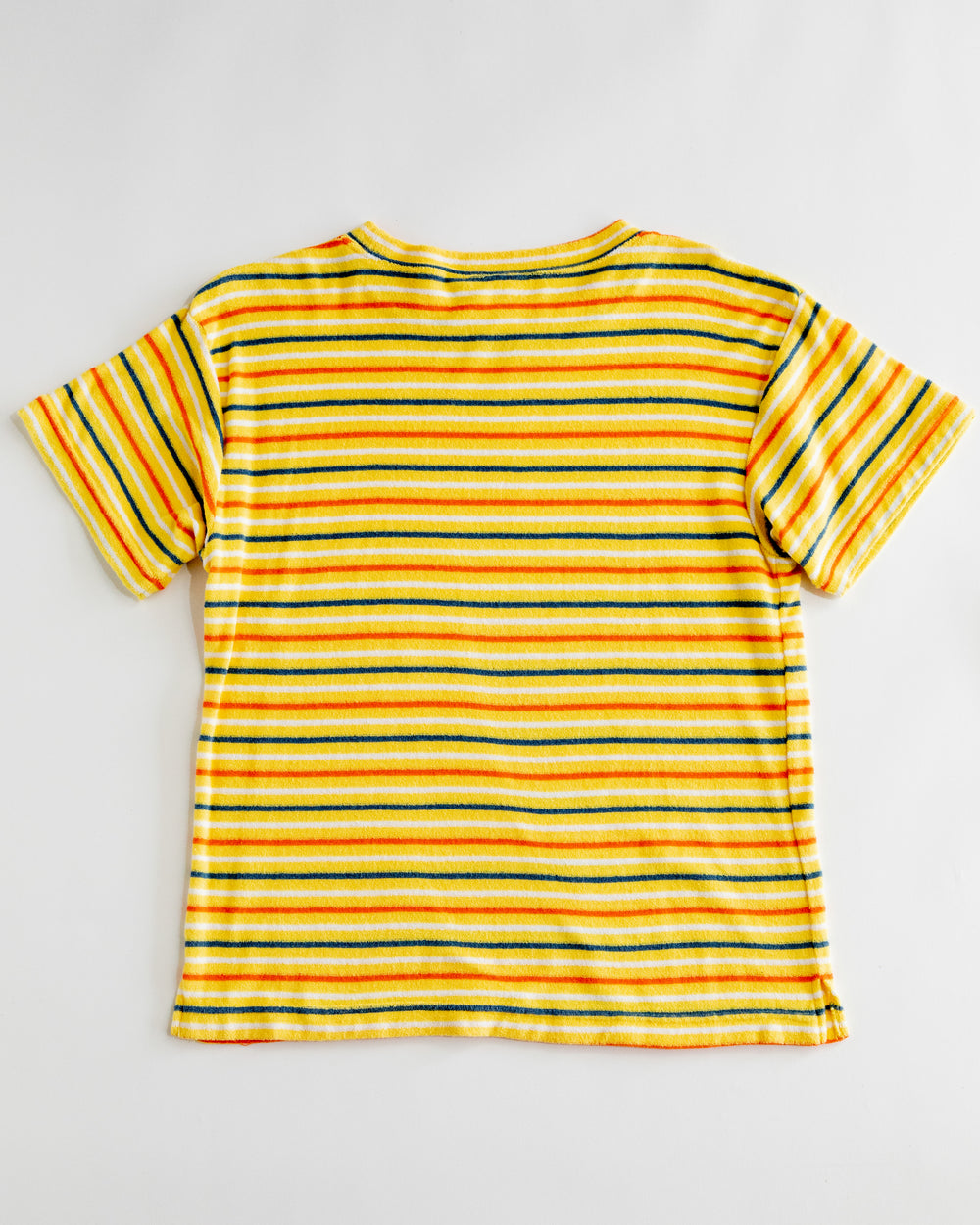 Camiseta de rizo para hombre (amarillo/azul marino/naranja)