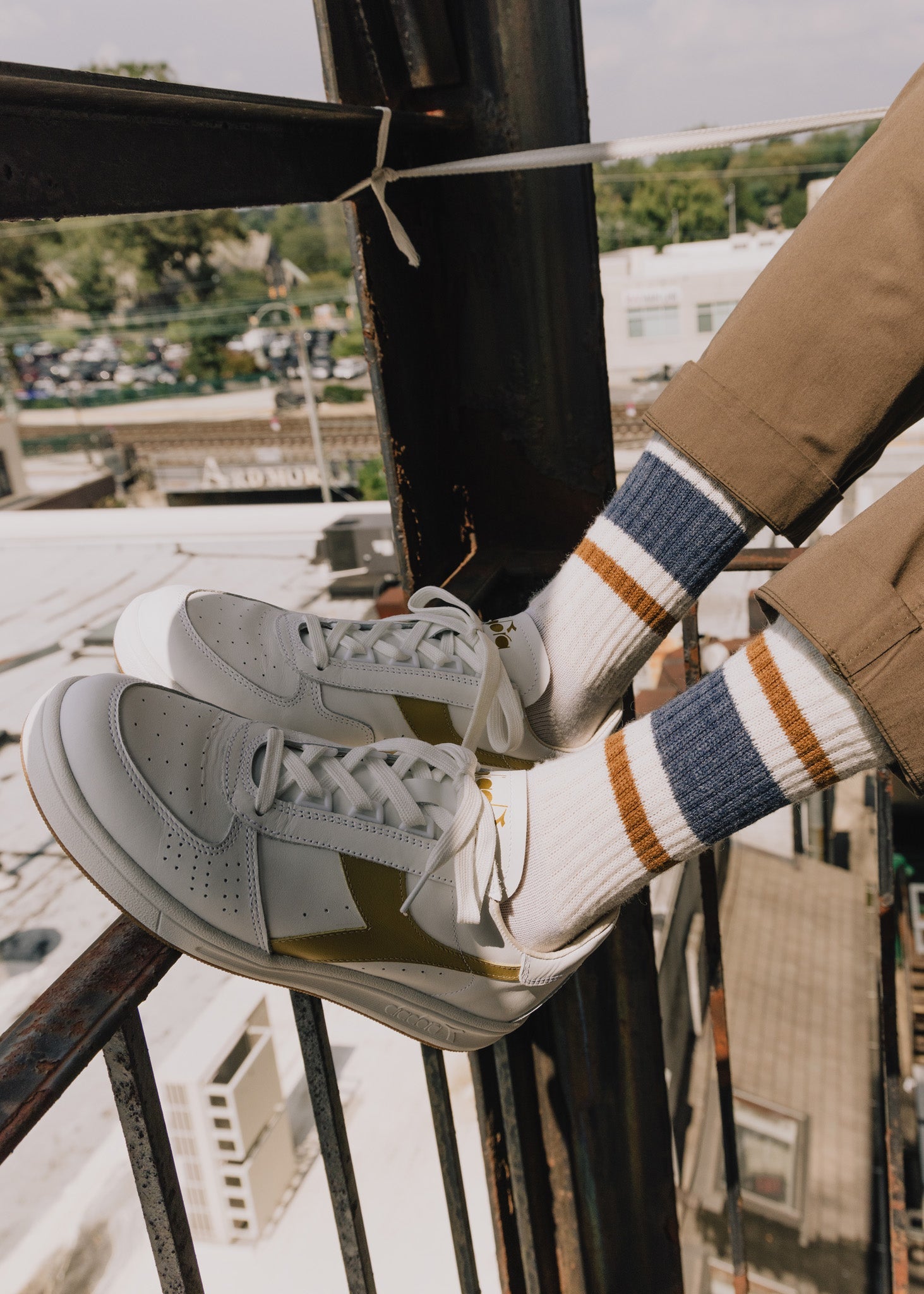 Merino Retro Stripe Tube Sock