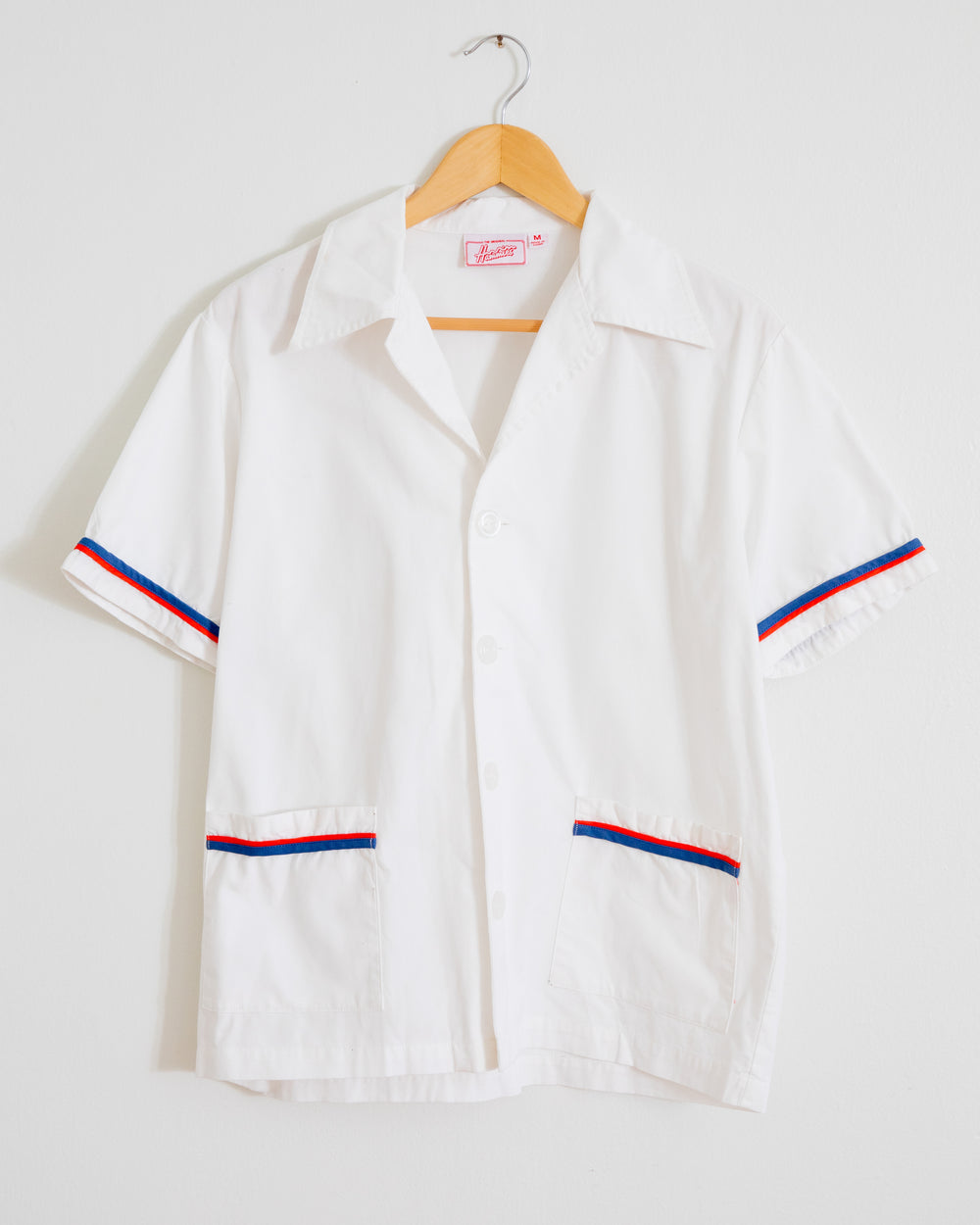 Camisa Cabana de Verano (Blanco/Azul Marino/Rojo)