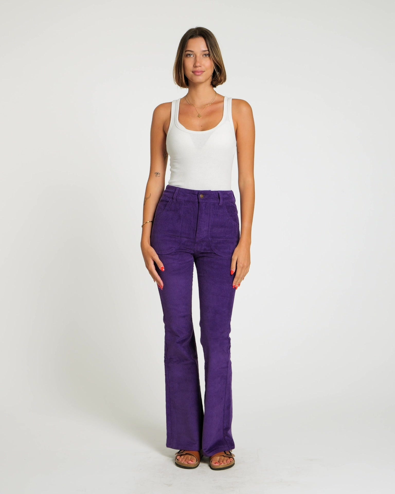 Purple Bell Bottoms | Vintage Corduroy Style | Hammies