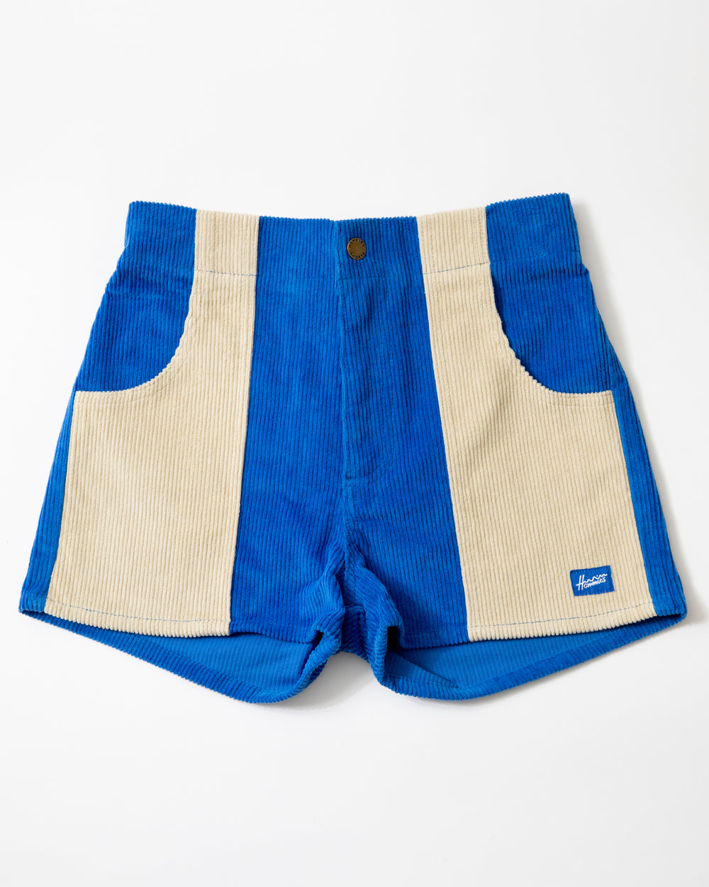 Pantalón corto de mujer (azul/arena)